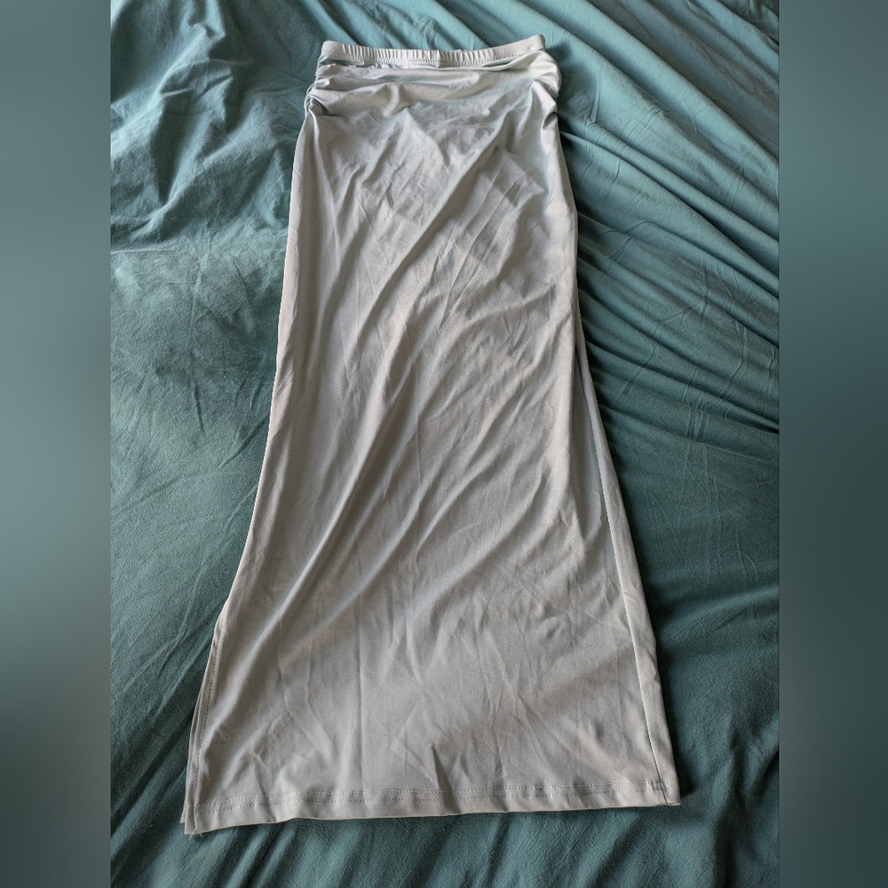 Sage Stretch Skirt Maxi L
